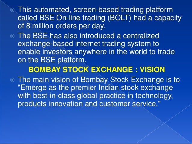 Stock exchange electronic trading system