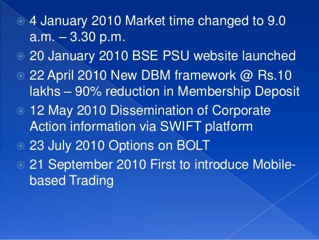 Options trading in bse