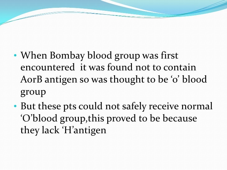Bombay blood group