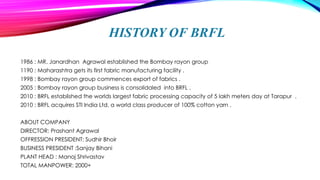BOMBAY RAYON FASHIONS LIMITED.pp ghggtx | PPTX