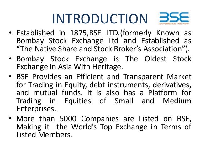 Trading system of bombay stock exchange