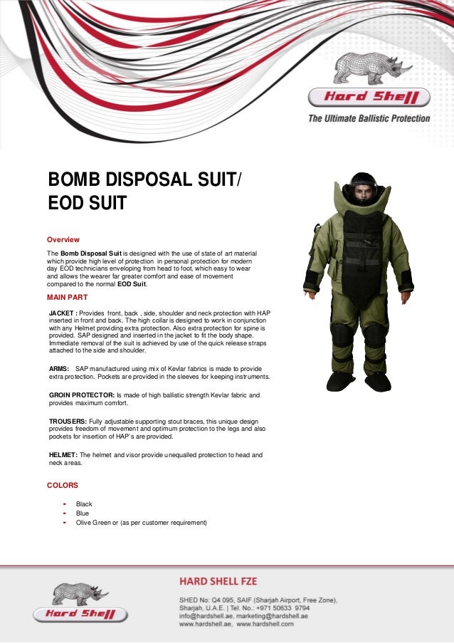 Bomb Disposal Suit Manufacturer Hard Shell