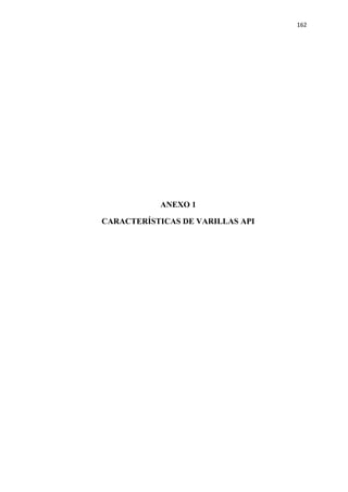 162
ANEXO 1
CARACTERÍSTICAS DE VARILLAS API
 