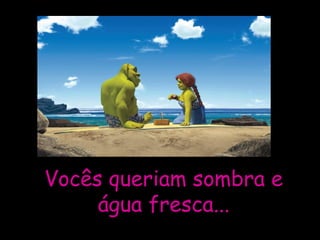 Vocês queriam sombra e água fresca... 