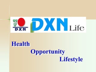 Health
Opportunity
Lifestyle
 