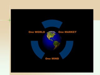 One MARKET
One MIND
One WORLD
 