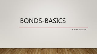 BONDS-BASICS
DR. AJAY MASSAND
 