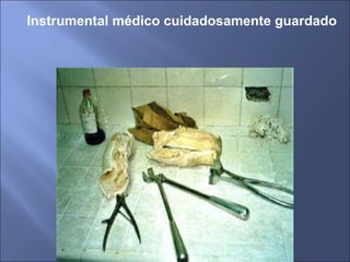 Instrumental médico cuidadosamente guardado 