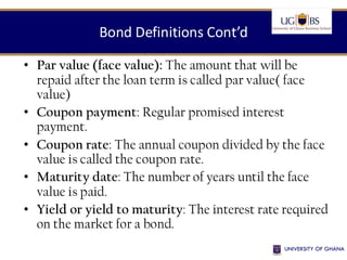 Bond & Bonds valuation.pdf material for finance | PDF