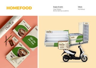 Scope of work: Client:
HomefoodLogo Design
Brand Identity Guideline
HOMEFOOD
 