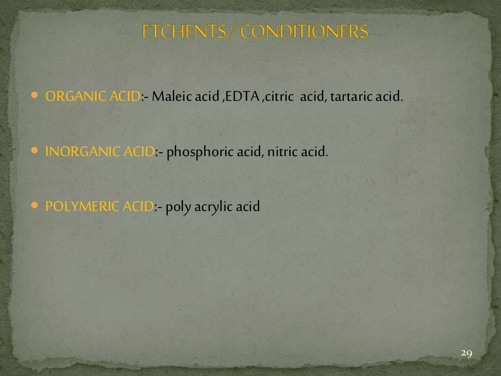 Bonding agents used in dentistry