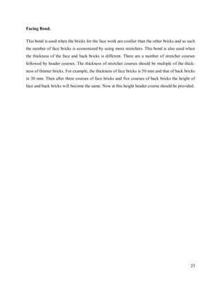Bonding in brickwork (1) | PDF