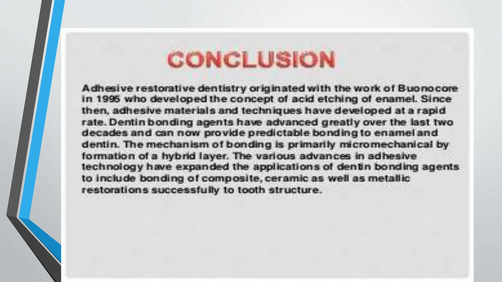 Presentation on Bonding Of Resin Based Materials