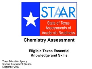 [object Object],[object Object],[object Object],Texas Education Agency Student Assessment Division September 2010 