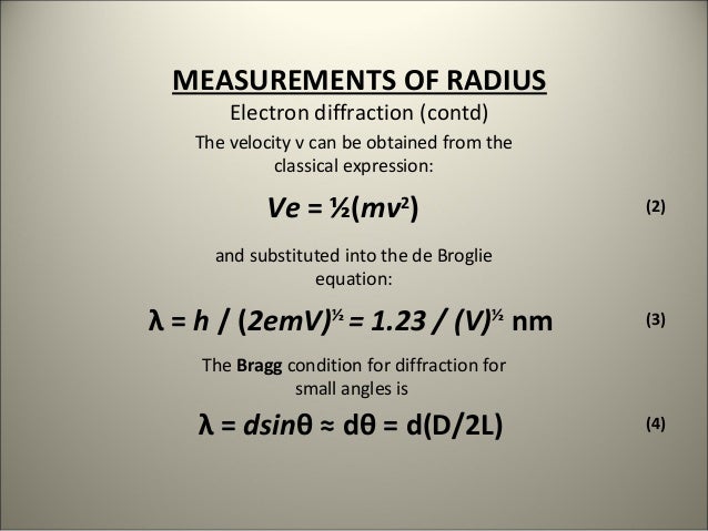 Bond Length And Measurements Of Radius
