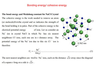 from
twelve
Bonding energy/ cohesive energy
 
