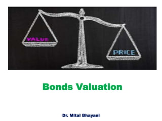 Bonds Valuation
Dr. Mital Bhayani
 