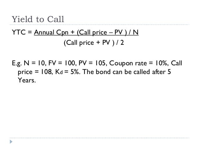 Yield to maturity of a zero coupon bond
