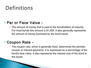 Par Value Examples Bond Valuation Financial Management | PPT