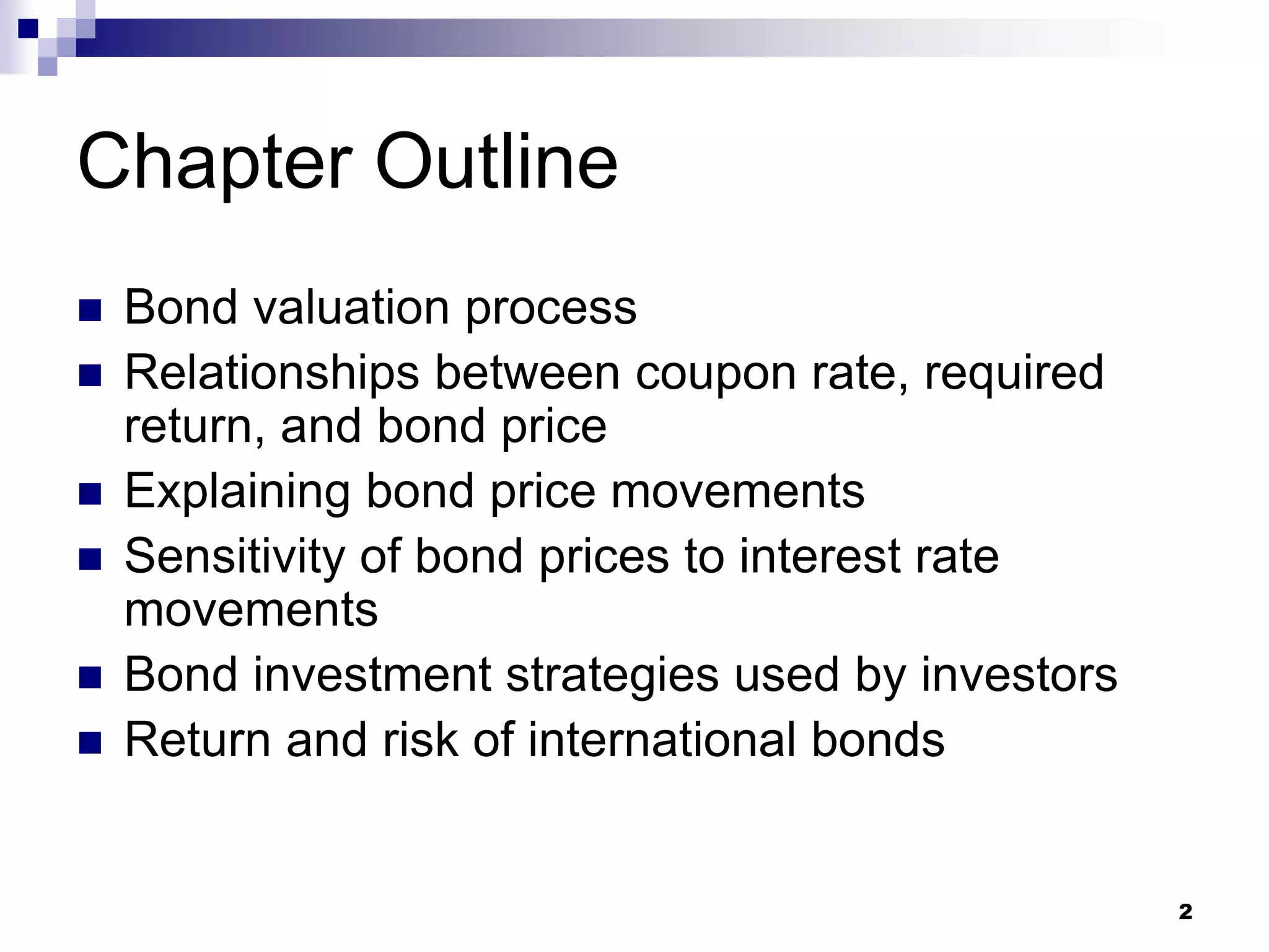 Bond valuation and risk | PPT