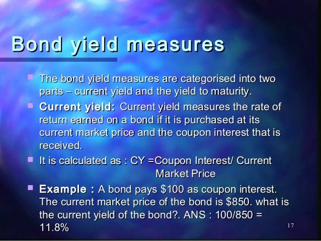 A zero coupon bond's current yield is equal to its yield to maturity