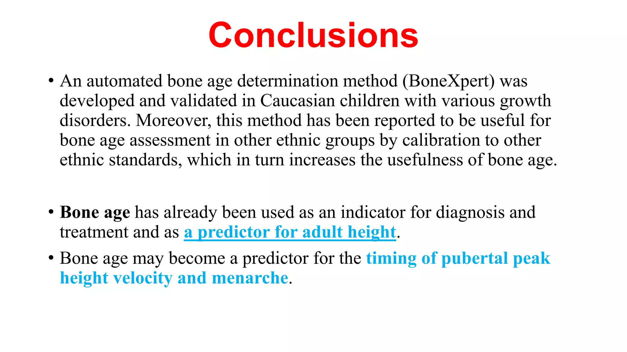 Bone age assessent | PPTX