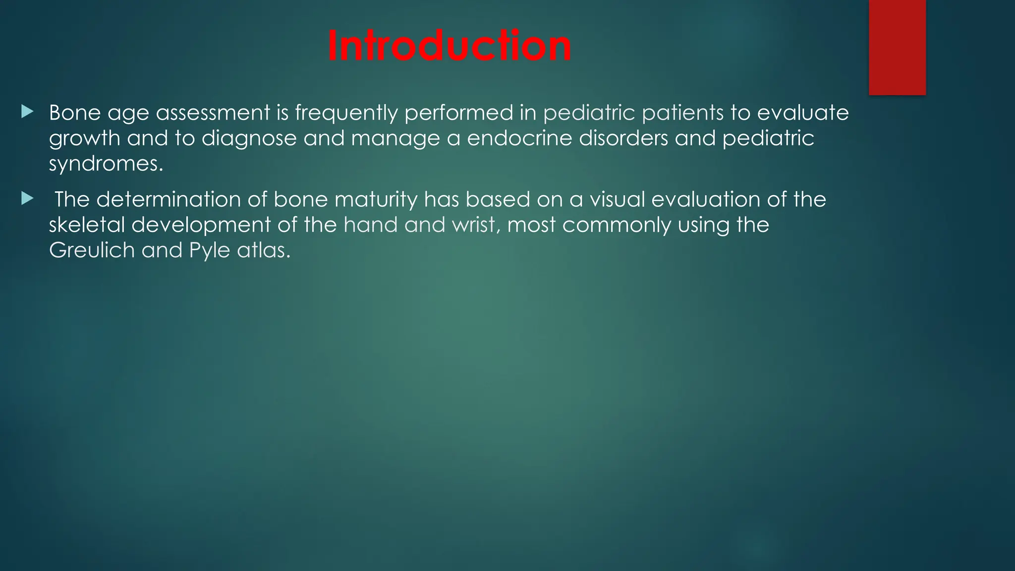 Bone age determination by assessment of skeletal maturity.pptx