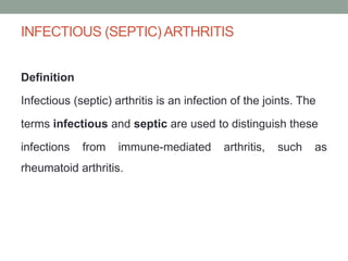 Jpoint Inflection Bone and joint infection by Dr. Eugene Kanyemera. pptx | PPTX