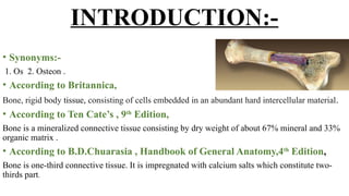 BONE - ANATOMY AND HISTOLOGY & ALVEOLAR | PPTX