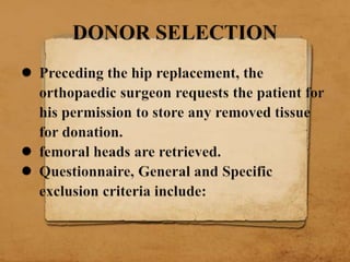 Bone bank presentation