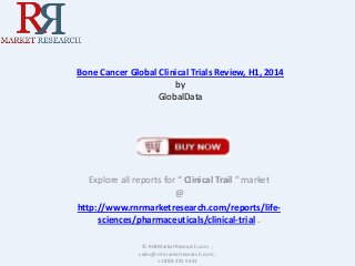 Bone Cancer Global Clinical Trials Review, H1, 2014
by
GlobalData

Explore all reports for “ Clinical Trail ” market
@
http://www.rnrmarketresearch.com/reports/lifesciences/pharmaceuticals/clinical-trial .
© RnRMarketResearch.com ;
sales@rnrmarketresearch.com ;
+1 888 391 5441

 