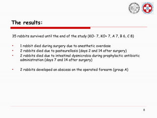 Healing of extensive bone defects (in vivo study in a rabbit model). | PPTX