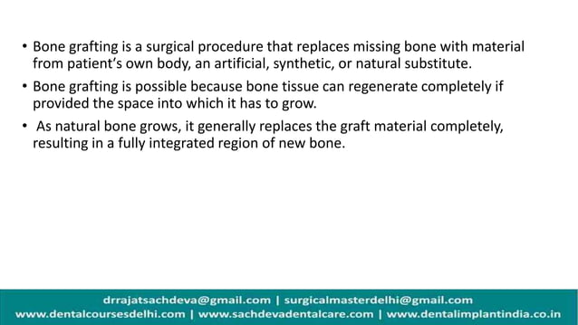 Bone graft materials | Bone grafting in Implantation | Periodontal ...