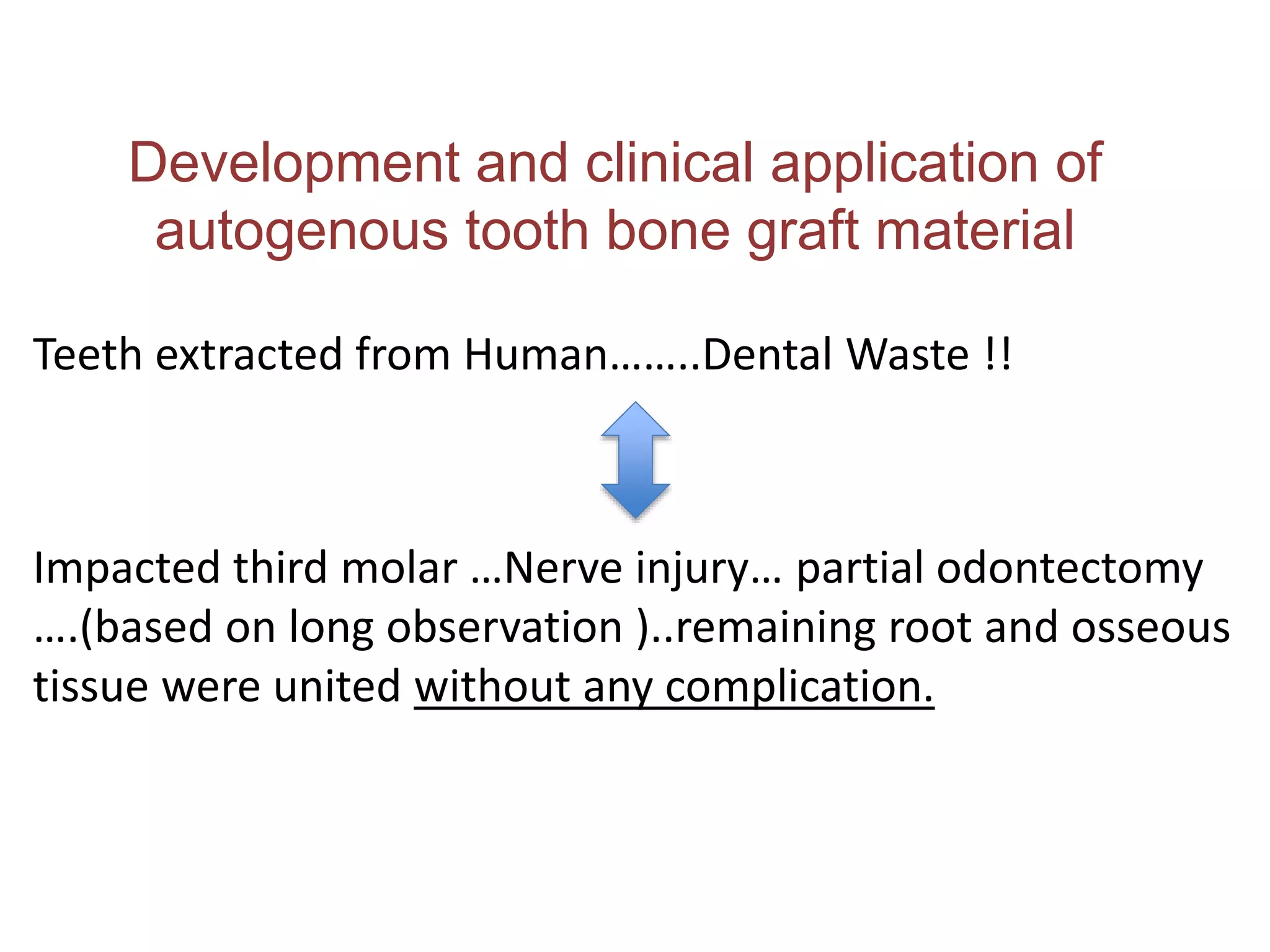 Bone graft material using teeth (article) copy | PPTX | Bone and Joint ...
