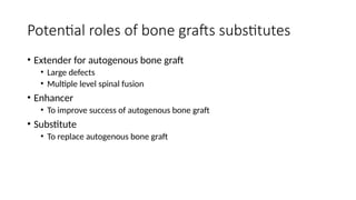 BONE GRAFTS_104129.pptx for the grafting in bone loss and defects | PPTX