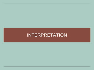 INTERPRETATION
 