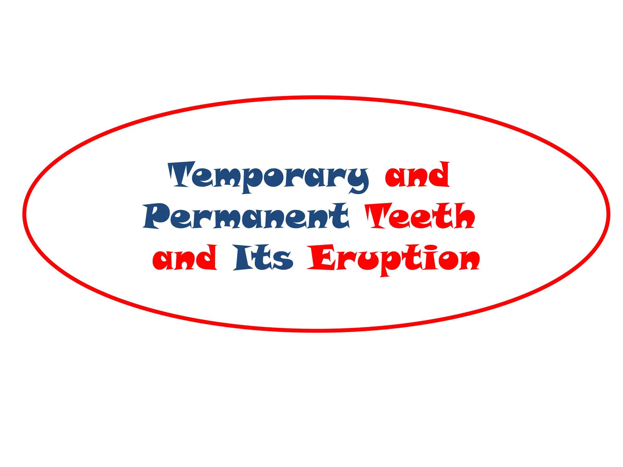 Temporary and
Permanent Teeth
and Its Eruption
 