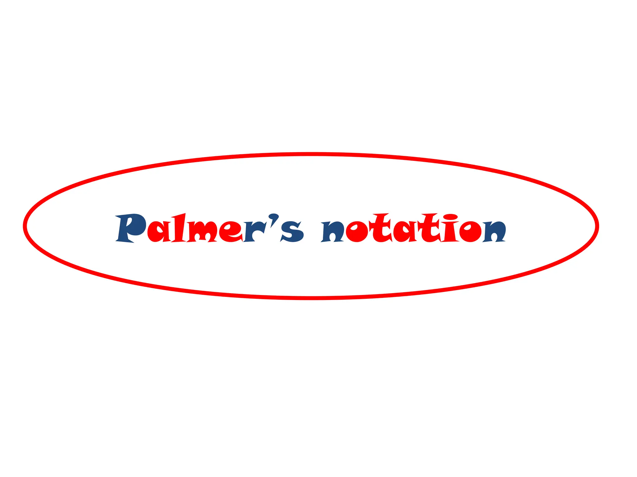 Palmer’s notation
 
