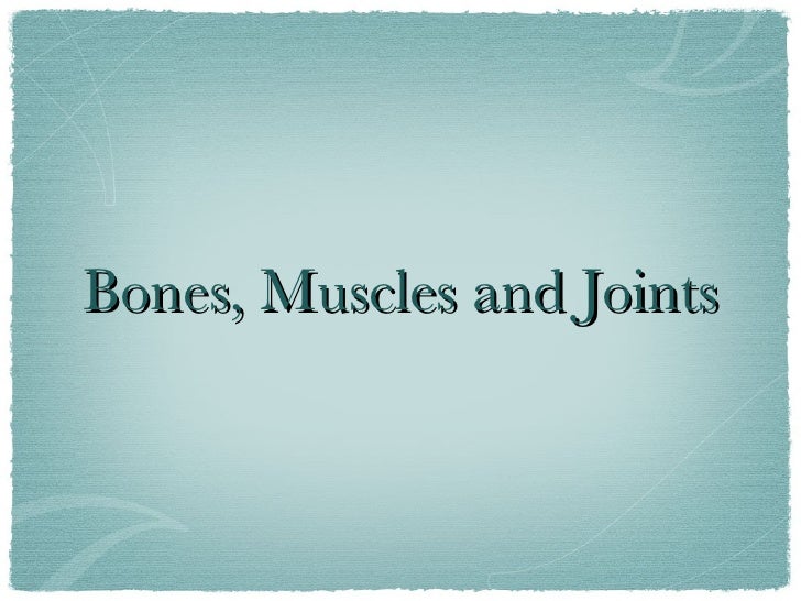 Bones, Muscles And Joints