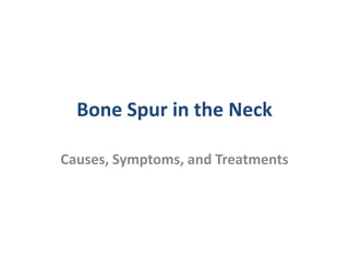 Bone Spur in the Neck  Causes, Symptoms, and Treatments 