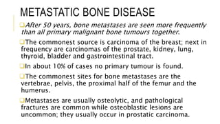 Common benign and malignant bone tumors