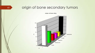 origin of bone secondary tumors60
1
LUNG
PROSTATE
BREAST
LIVER
G I T
UNKNOWN
0
5
10
15
20
25
1./.
6
origin of bone 2dry
 