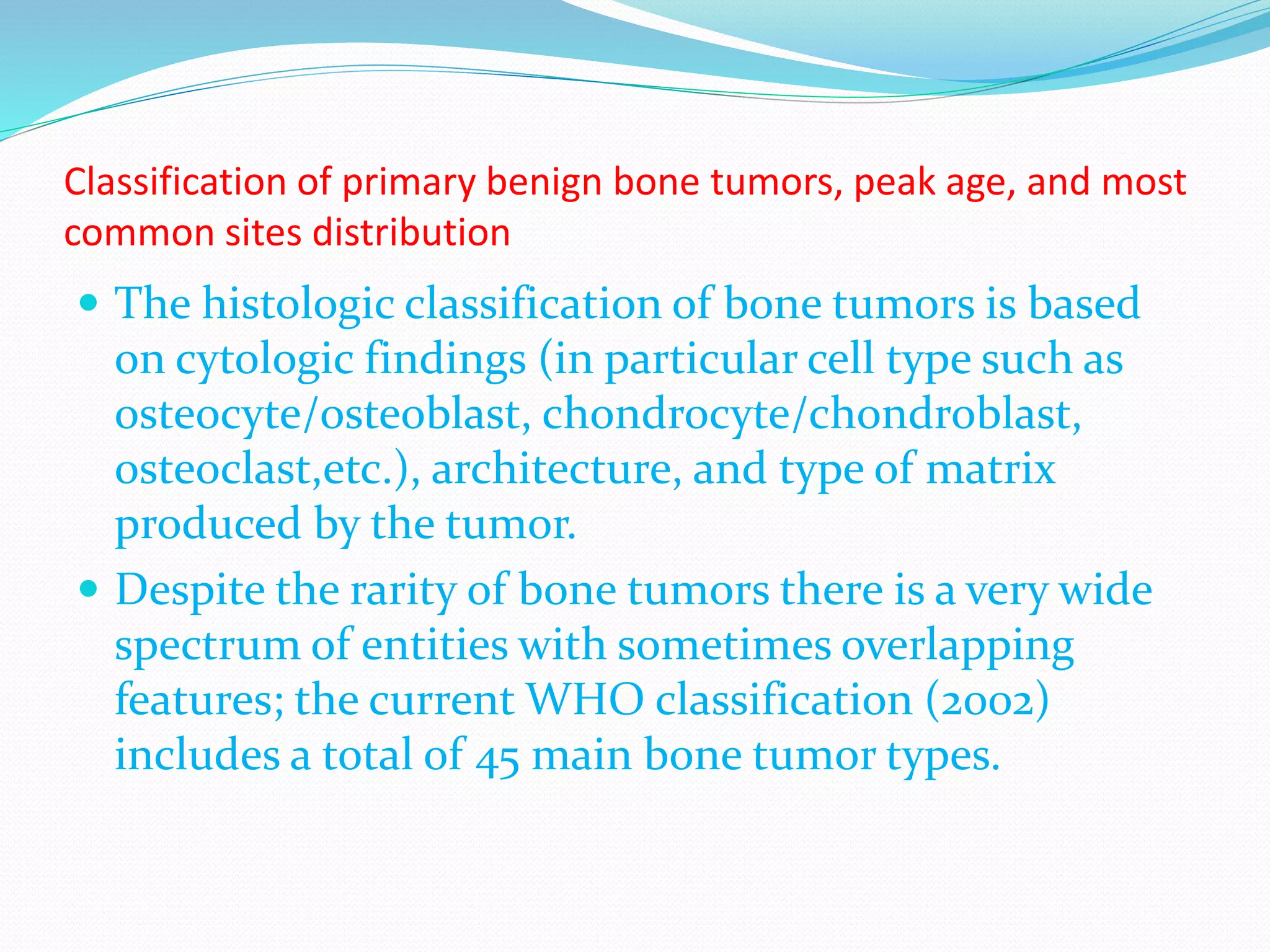 Pathological Bone Classification Imaging of Bone Tumors | PPTX