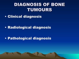 BONE TUMORS CLASSIFICATION AND STAGING OF TUMOURS.ppt