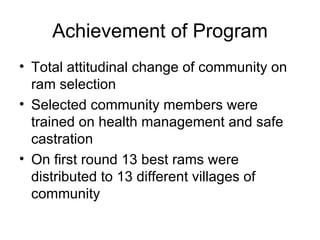 Designing community-based breeding strategies for indigenous sheep breeds of smallholders in Ethiopia:  The case of Bonga breeds