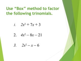 factorization | PPT