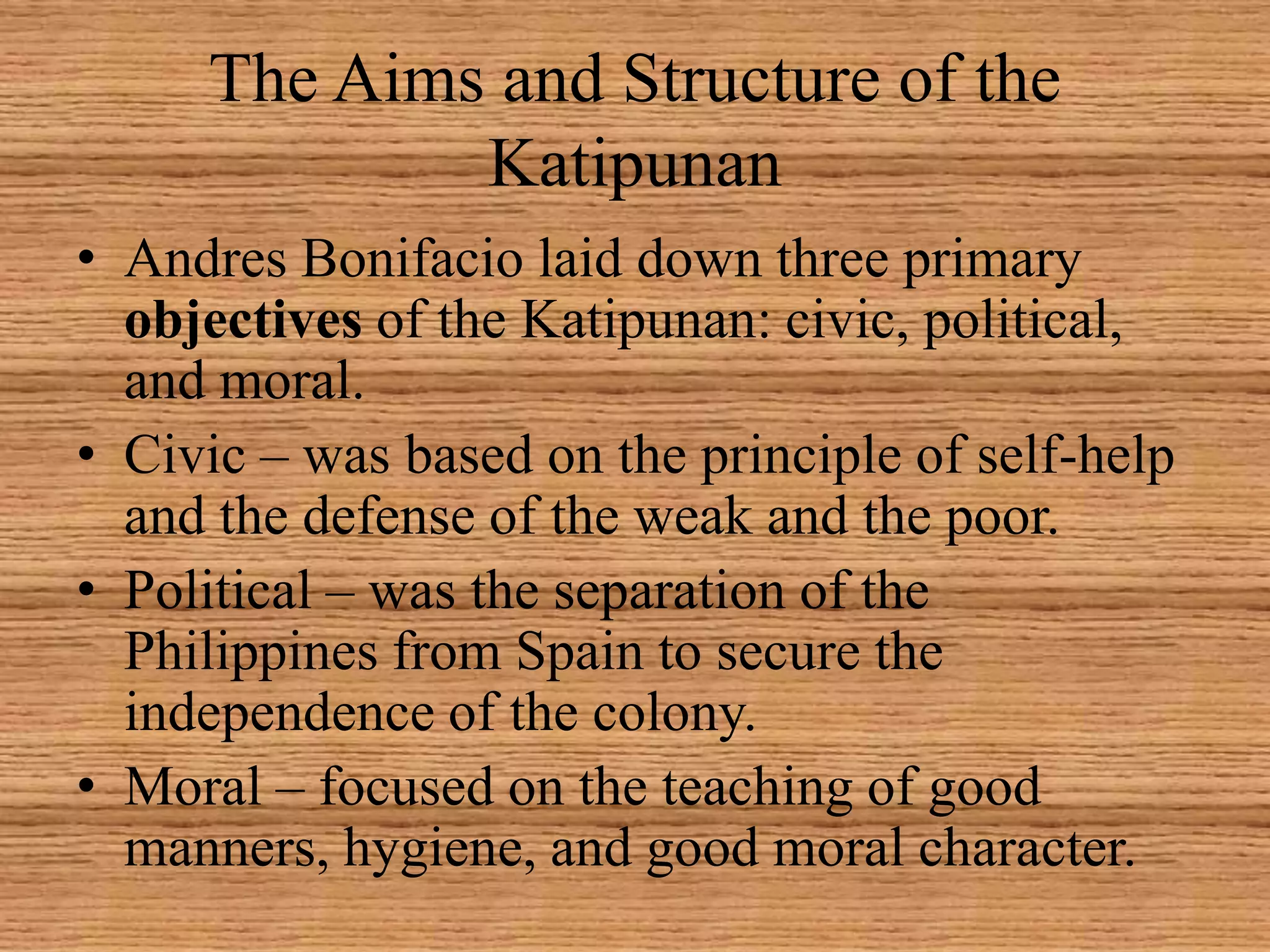 Bonifacio and the katipunan | PPTX