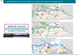 L’IMMAGINE DEL TERRITORIO NELLA CULTURA DELLE COMUNITÀ LOCALI: IL CASO DELL’OLTREPO MANTOVANO - 9 SETTEMBRE 2016 - MANTOVA
31
IDENTITÀ LOCALE
AUTO RAPPRESENTAZIONE
CULTURA E FOLKLORE
 