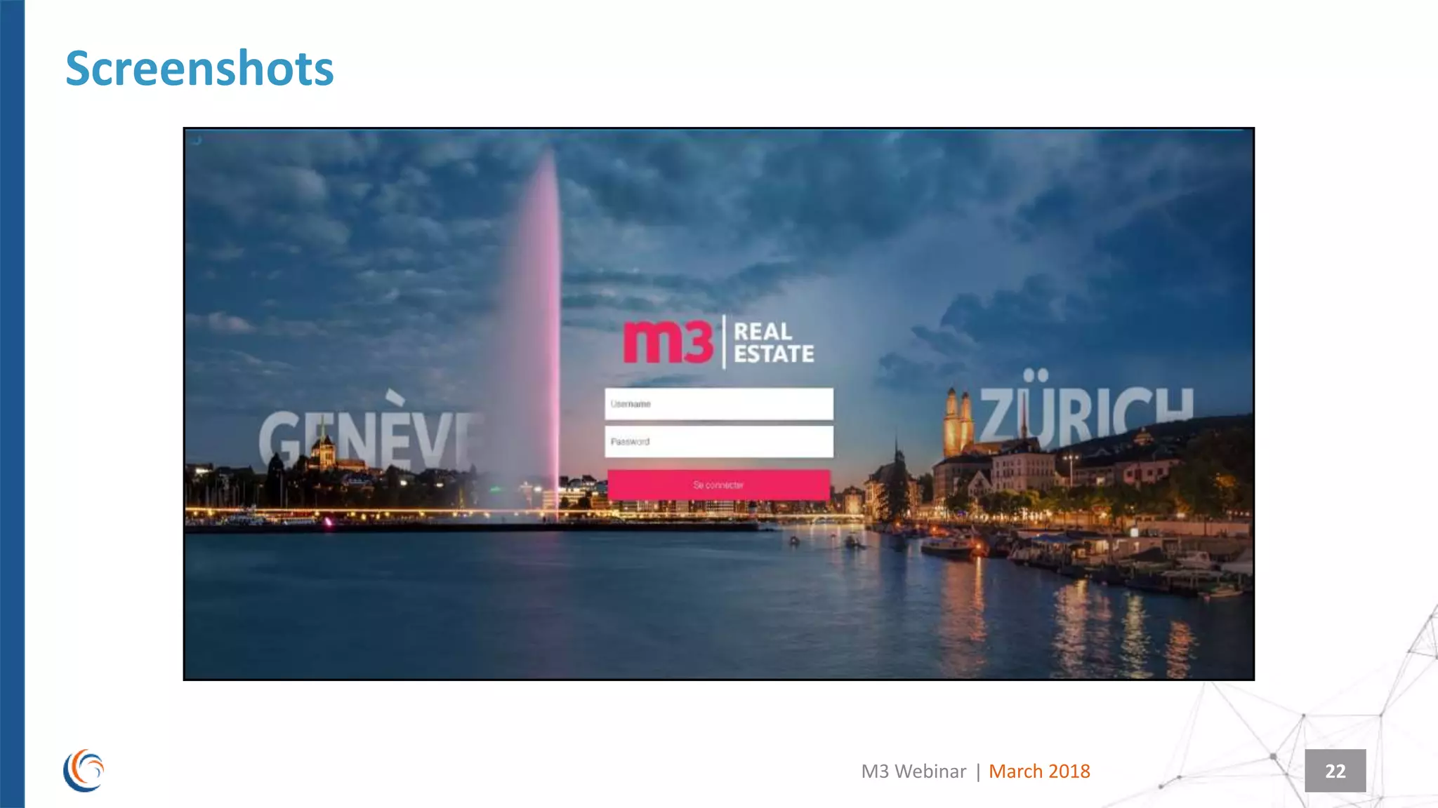 |
Screenshots
March 2018M3 Webinar 22
 