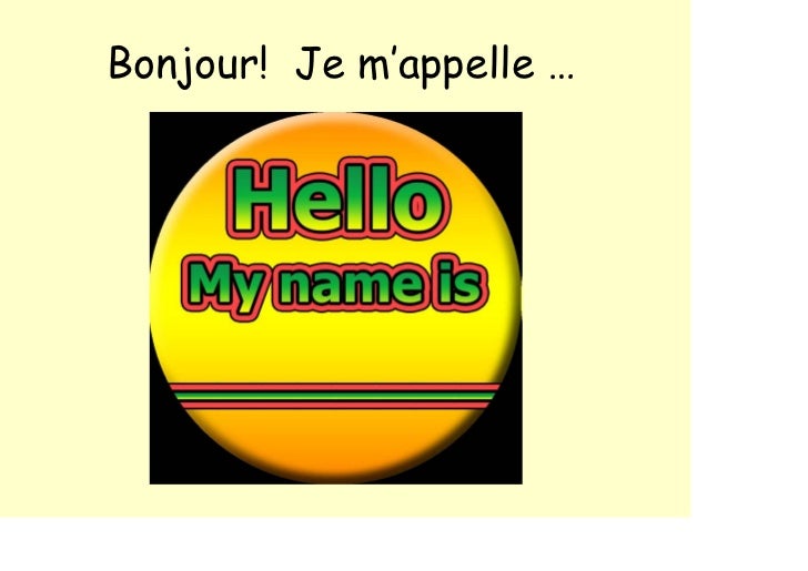 Bonjour 